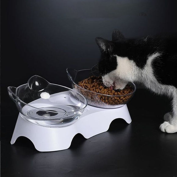 2 in 1 Cat Shaped Pet Bowls