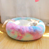 Rainbow Cozy Cat Bed - 20"