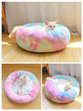 Rainbow Cozy Cat Bed - 20"